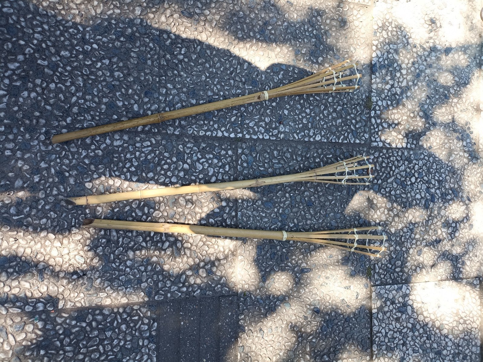 Set van 3 bamboe fakkels / tuinfakkels, Tuin en Terras, Fakkels, Ophalen of Verzenden, Gebruikt
