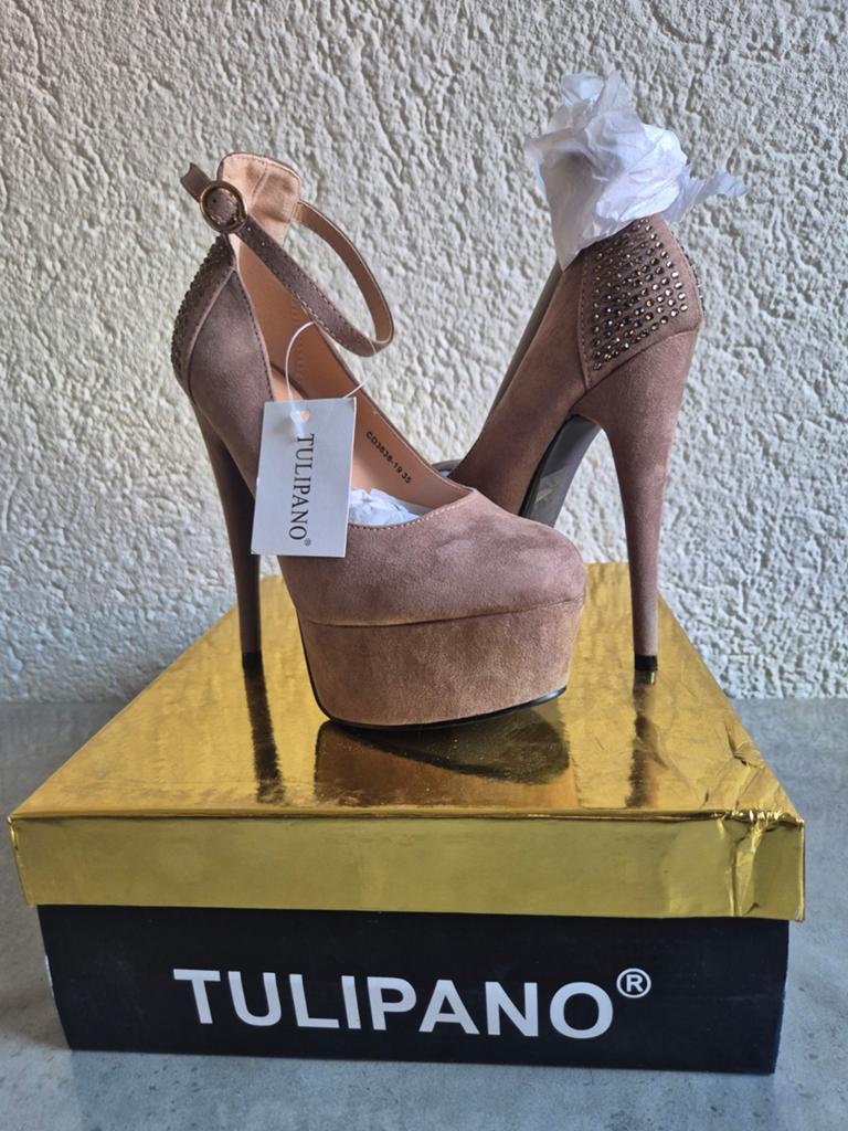 Plateau Pumps Tulipano met Enkelband - STUNT € 5,-, Kleding | Dames, Schoenen, Ophalen, Pumps, Overige kleuren, Nieuw
