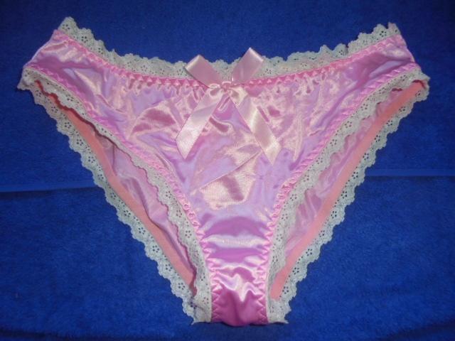 satijn sissy slipje (kan ook voor de heren), Verzenden, Roze, Slip