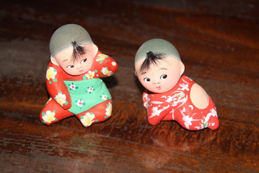 chinese poppetjes 2x, Ophalen of Verzenden, Gebruikt, Overige typen