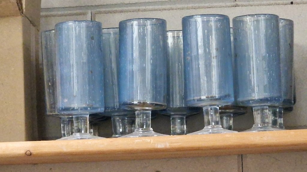 glas vaasjes, Ophalen