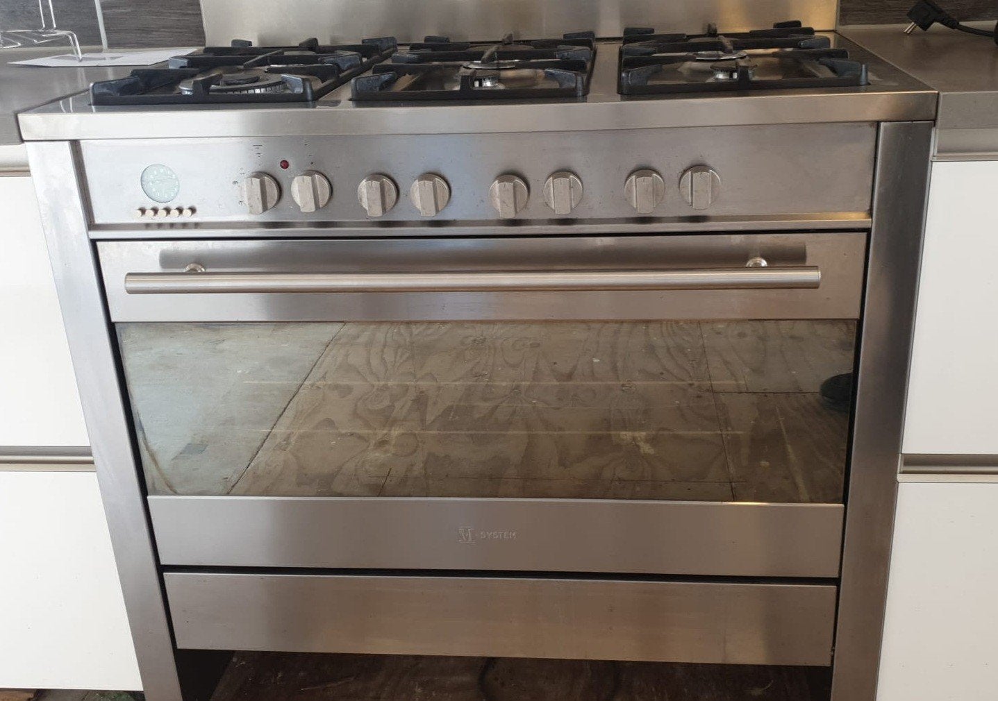 M-system gaskookplaat met elektrische oven, Witgoed en Apparatuur, 60 cm of meer, Ophalen of Verzenden, Gas, Vrijstaand
