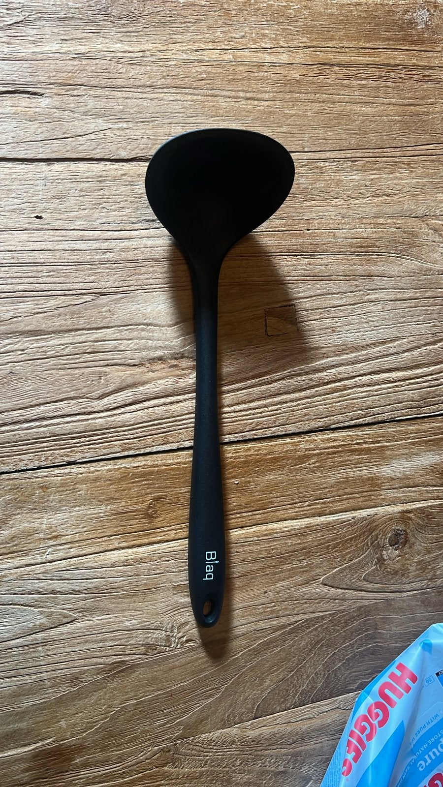 Zwarte Blaq Soeplepel - Keukenlepel, Huis en Inrichting, Ophalen, Kunststof, Zwart, Overige merken