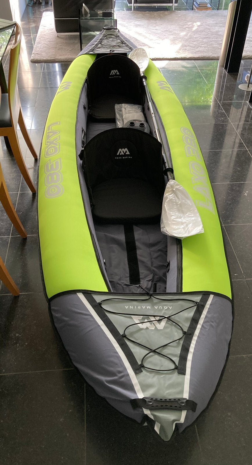 Aqua Marina Kajak Laxo 380, Ophalen, Opblaasbaar, Zo goed als nieuw, 3-persoons of meer