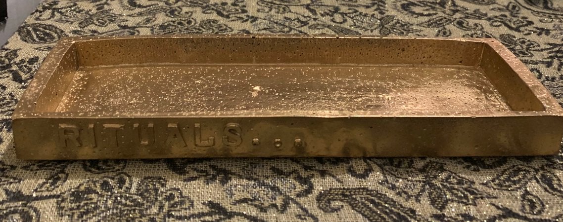 Rituals Luxury tray L Goudkleurig, Ophalen of Verzenden, Gebruikt, Goud, Zeepdispenser/zeepbakje