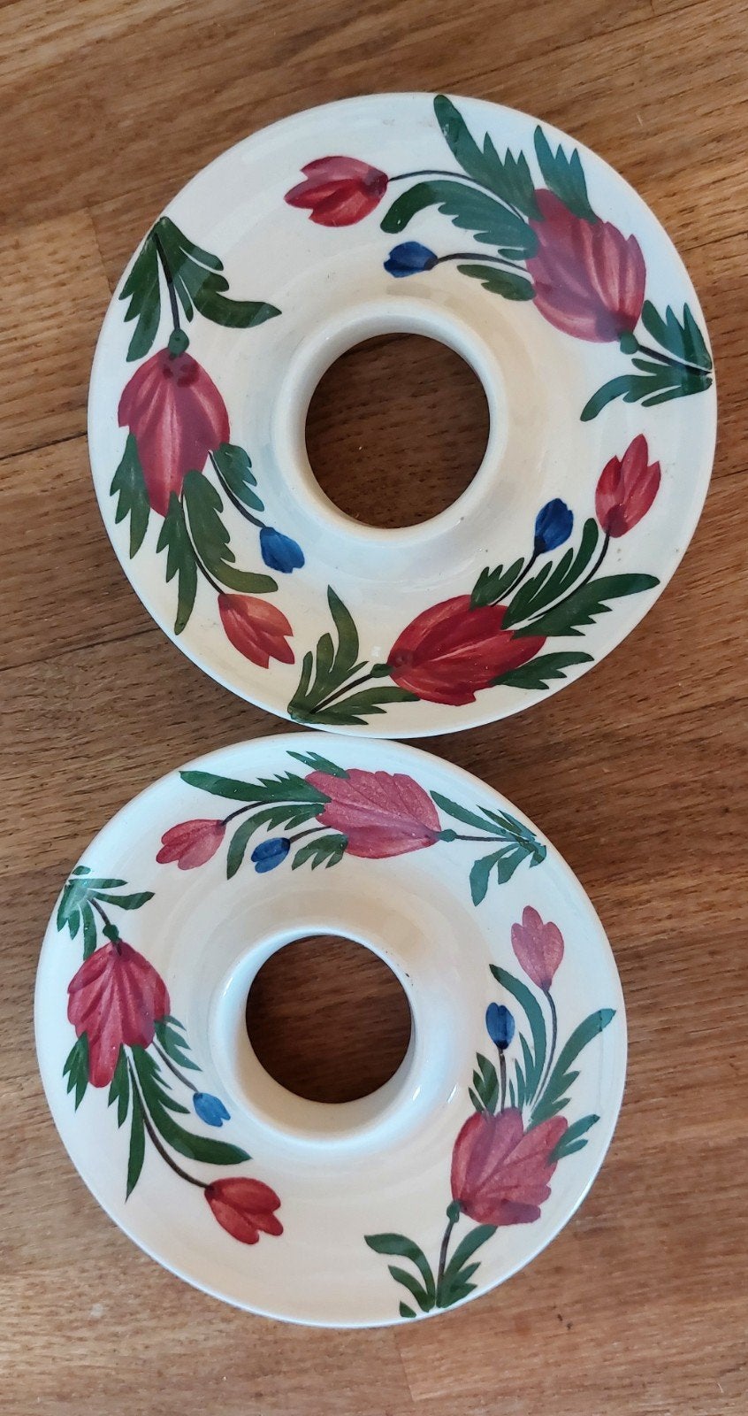 Twee mooie Potterie Huizen bont eierringen, Ophalen of Verzenden