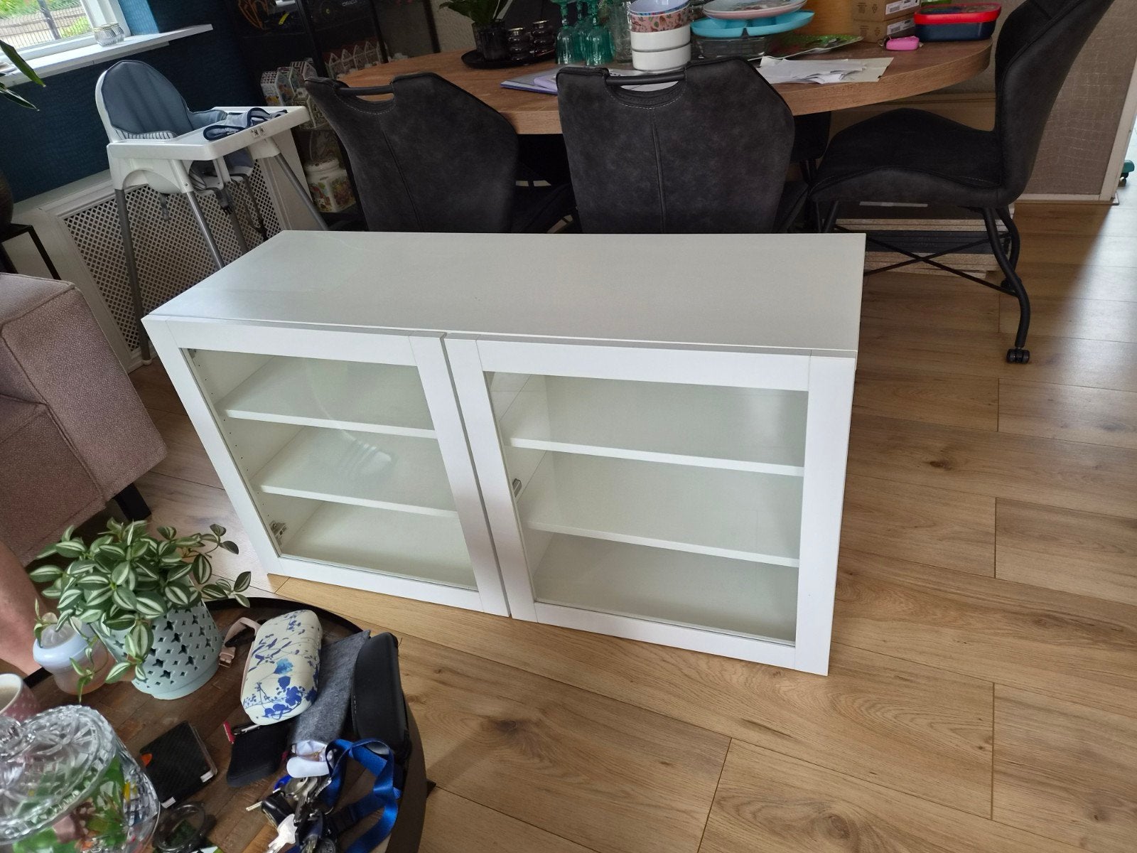 IKEA BESTÅ Opberger met deuren, wit, 120x42x74 cm, Ophalen, Zo goed als nieuw, 25 tot 50 cm, 50 tot 100 cm
