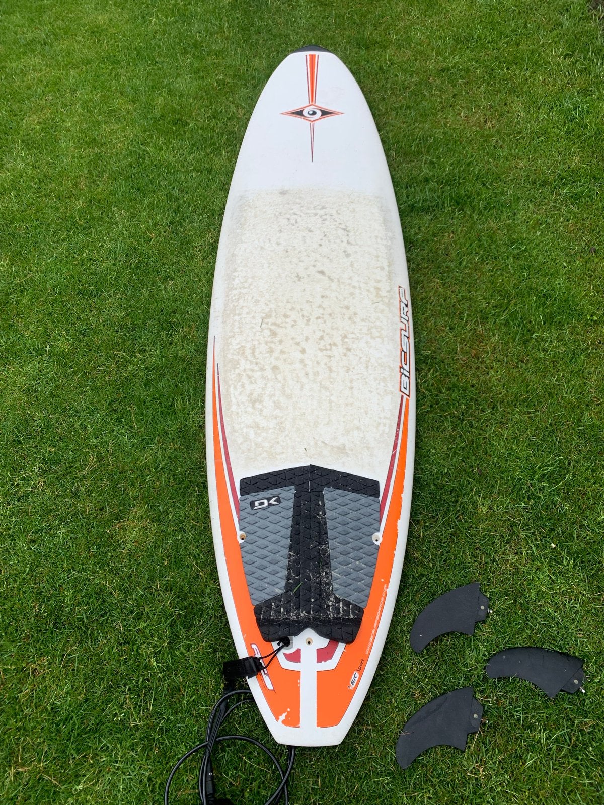 BIC 7,3 Mini  Malibu Surfboard, Watersport en Boten, Golfsurfen, Ophalen, Gebruikt, Funboard, Met vinnen