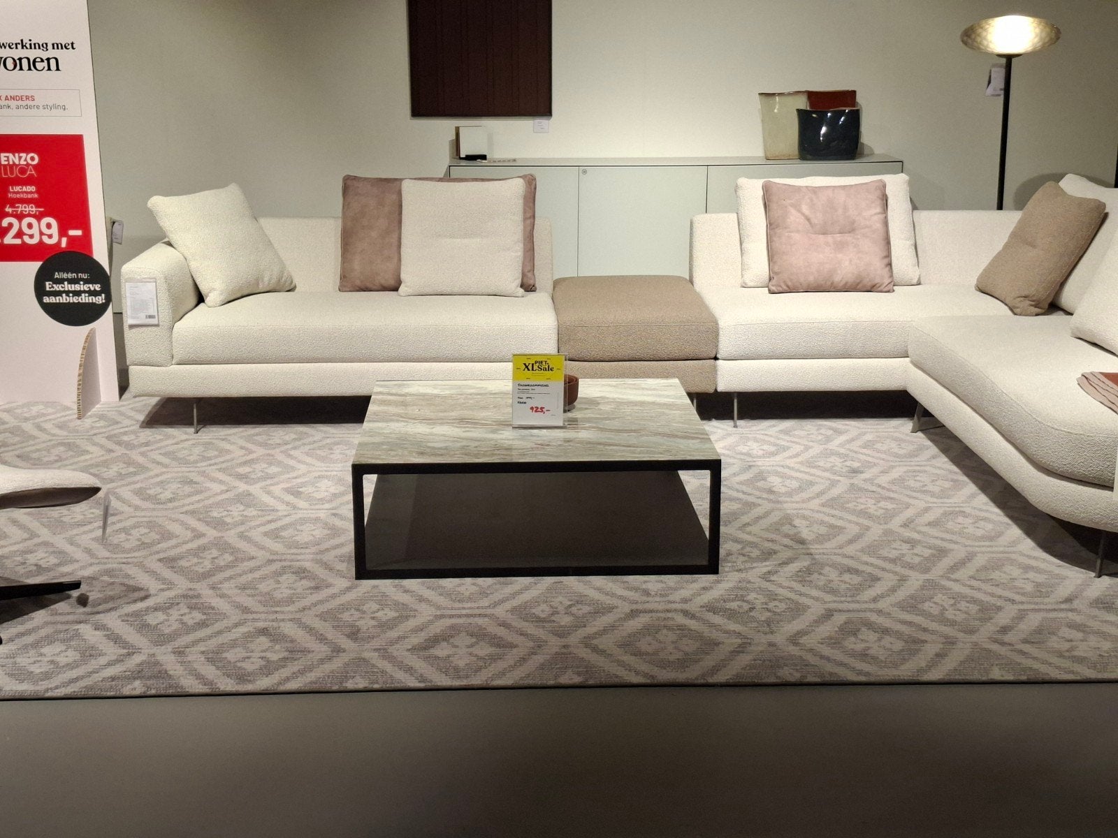 Showroommodel Enzo Luca Isis Salontafel marmer, Ophalen, Rond, Nieuw, 50 tot 100 cm