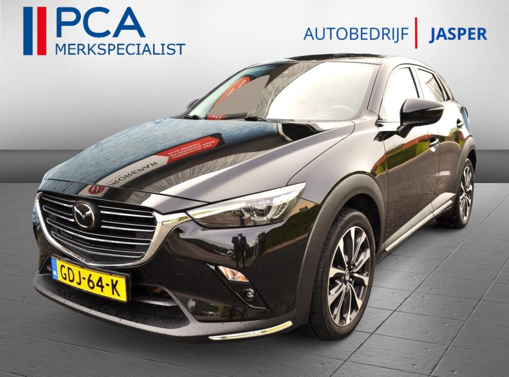 Mazda CX-3 2.0 SAG 150 GT-M 4WD leer adapcrc pdc v+a, Automaat, Gebruikt, 4 cilinders, Zwart