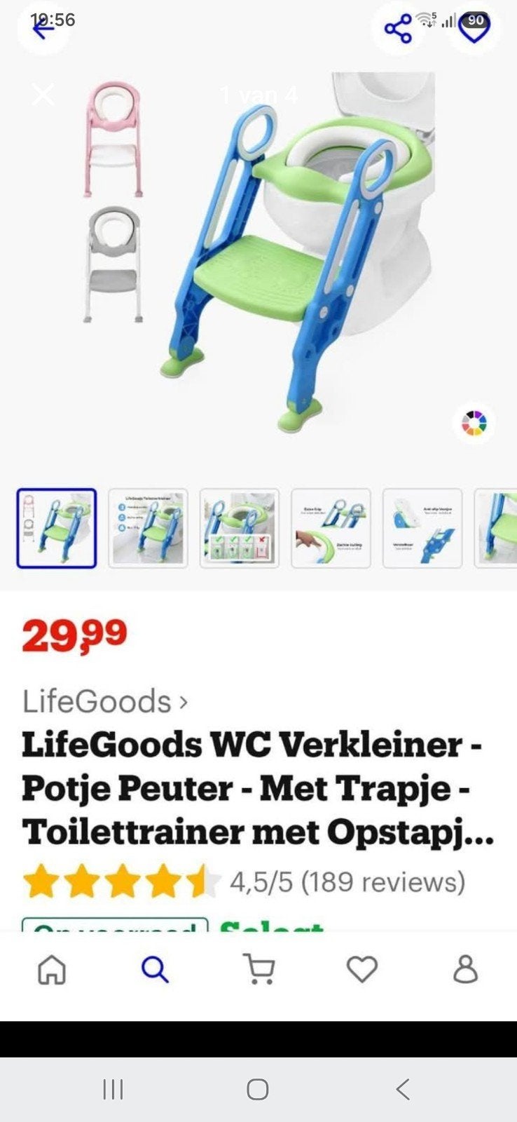 wc verkleiner, Ophalen, Jongetje of Meisje