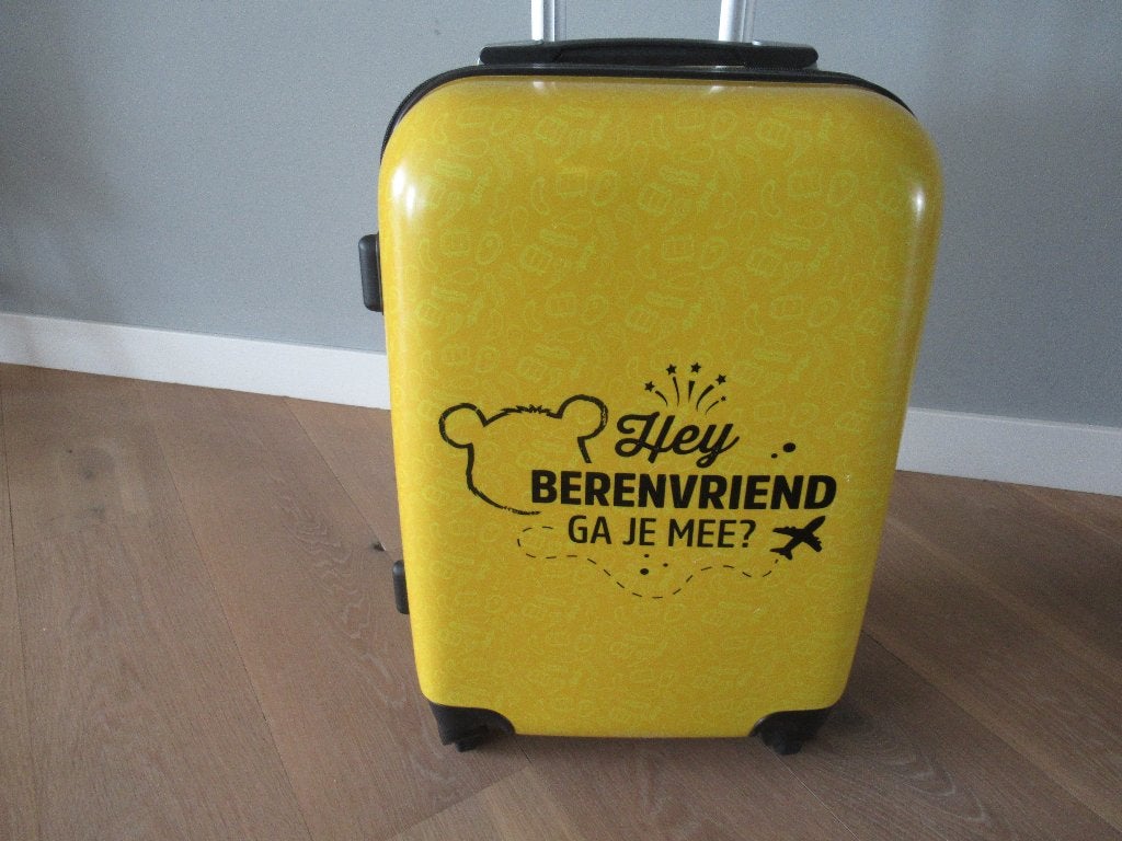 Hey Berenvriend ga je mee De Beren Koffer Berenkoffer, Sieraden, Tassen en Uiterlijk, Koffers, Zo goed als nieuw, Hard kunststof