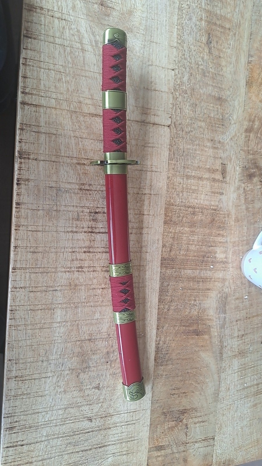 Decoratieve Katana Zwaard Rood - Cosplay/Display, Ophalen, Zo goed als nieuw