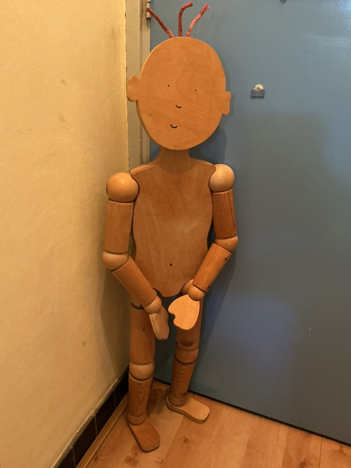 Italian children’s wooden mannequin, Verzamelen, Ophalen, Zo goed als nieuw, Pop