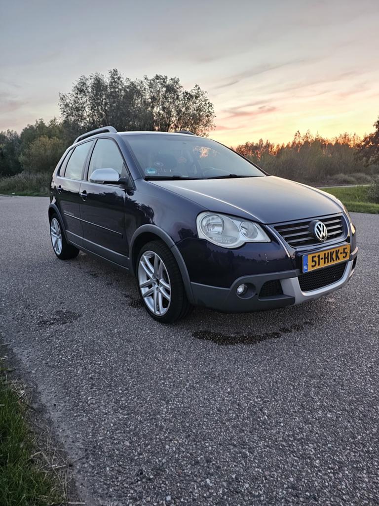 Volkswagen Polo 1.4 59KW Cross 2009 Blauw, Auto's, Volkswagen, Voorwielaandrijving, 15 km/l, Blauw, Origineel Nederlands