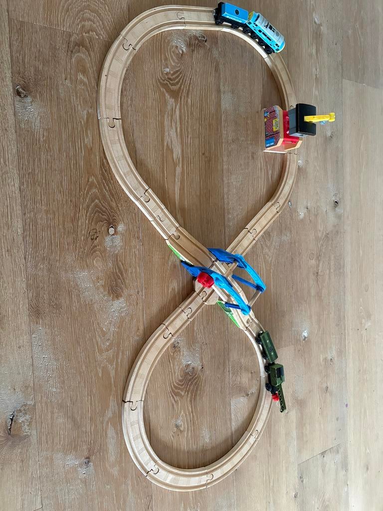 Houten Treinbaan Thomas de trein, Kinderen en Baby's, Speelgoed | Overig, Ophalen, Zo goed als nieuw, Jongen of Meisje