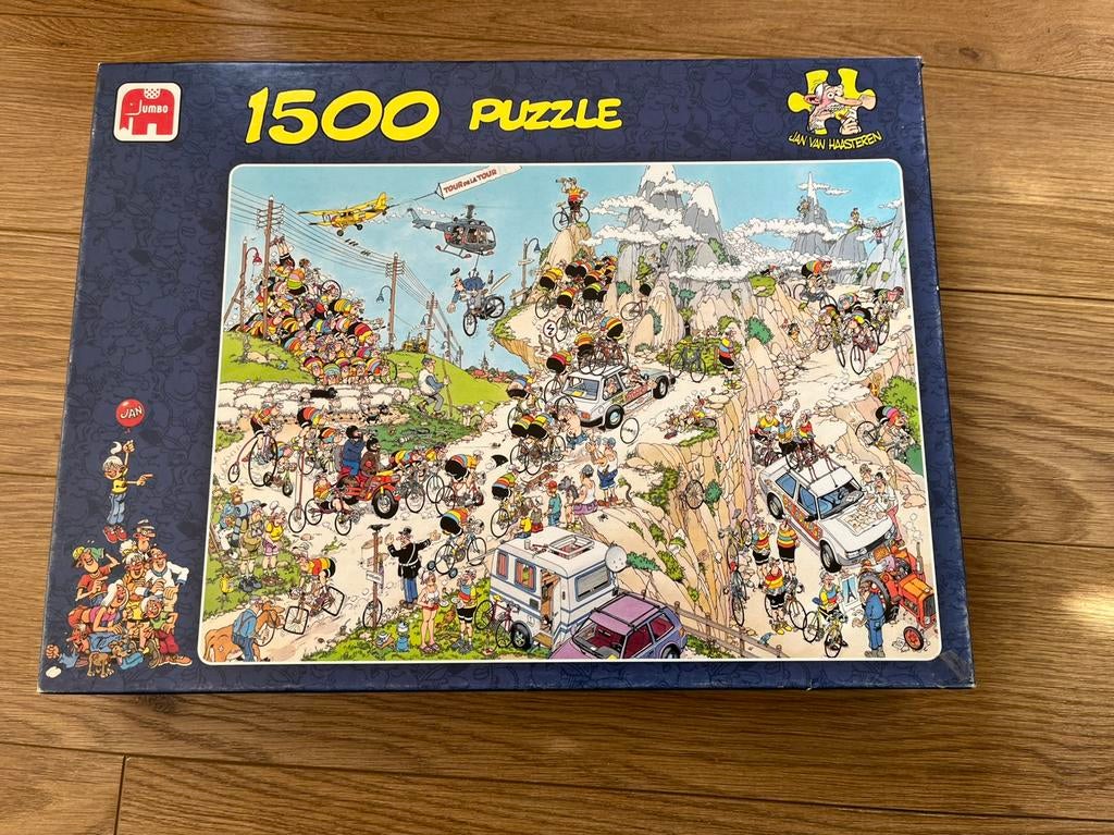 Jan van Haasteren puzzel (tour de France), Ophalen of Verzenden, 500 t/m 1500 stukjes, Zo goed als nieuw