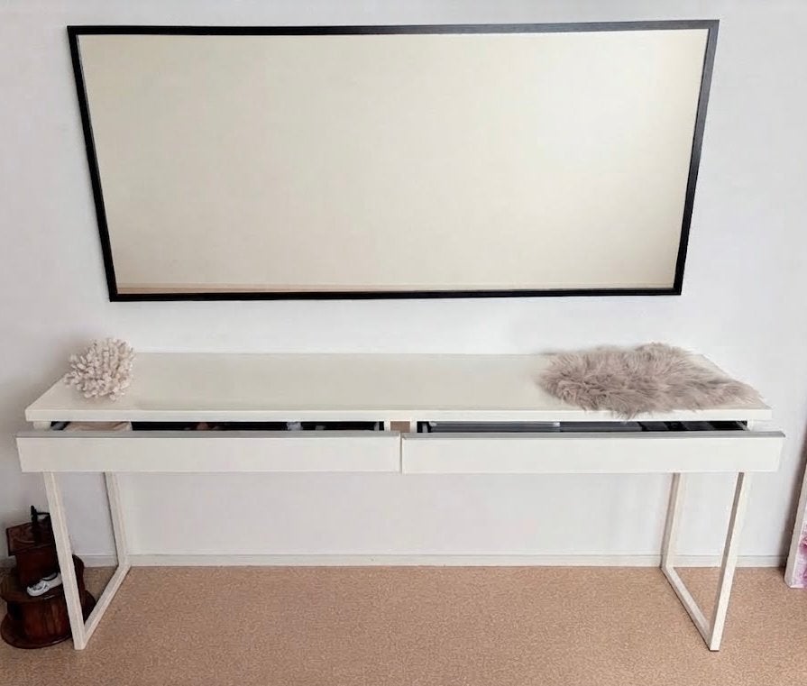 Kaptafel met spiegel (ook los te koop), Ophalen, Gebruikt, 150 tot 200 cm, Minder dan 100 cm