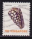1421 – Singapore Michel 268A gestempeld , Conus Mamor, Verzenden, Gestempeld, Oost-Azië