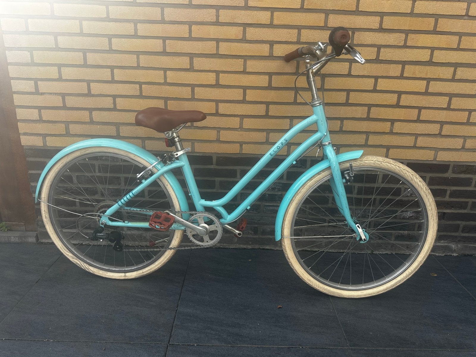lichtblauwe kinderfiets met versnellingen - Gratis, Ophalen, Gebruikt