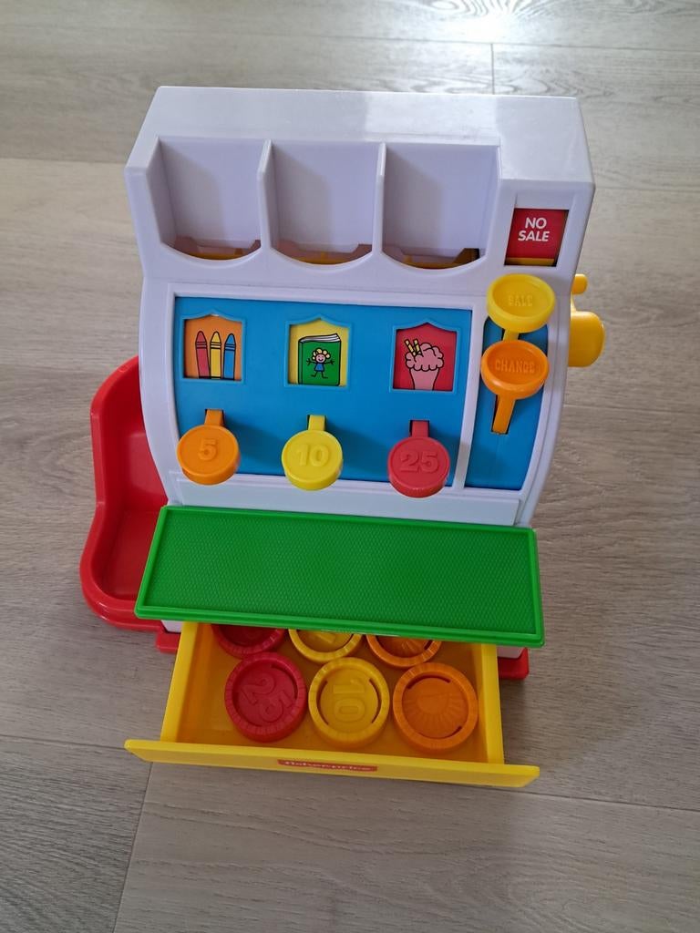 Fisher-Price Kassa Speelgoed met Munten, Ophalen, Gebruikt, Jongen of Meisje