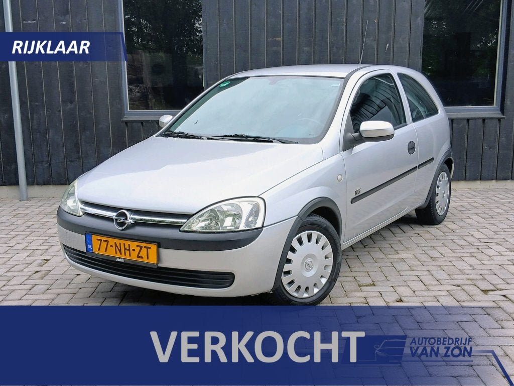Opel Corsa 1.2 16V 3D 2003 Grijs NW APK USB C.V. NAP NL AUTO, Auto's, Voorwielaandrijving, 74 pk, 31 €/maand, Metallic lak