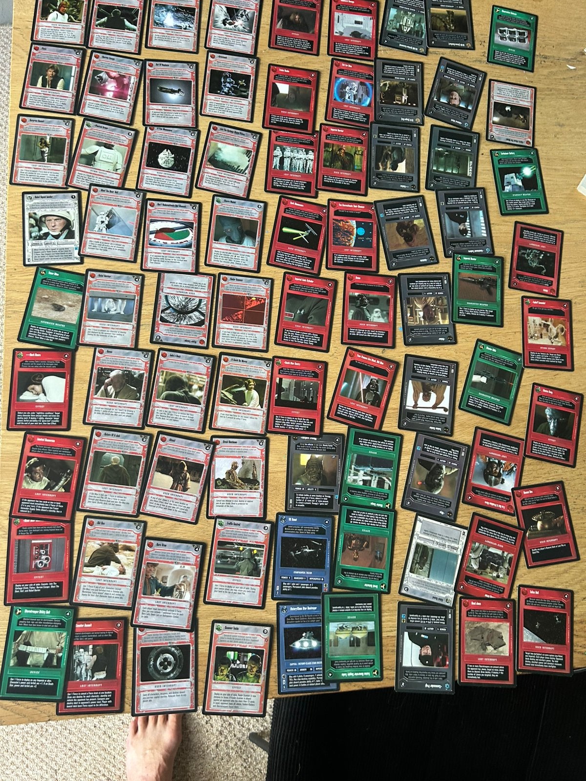 Star Wars CCG – ruim 170 kaarten (1995–2001), Ophalen of Verzenden, Zo goed als nieuw