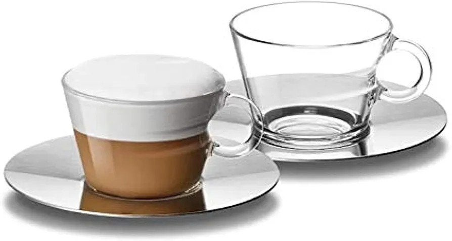 Nespresso View Cappuccino Set - Nieuw in doos, Nieuw, Ophalen of Verzenden, Glas, Overige stijlen
