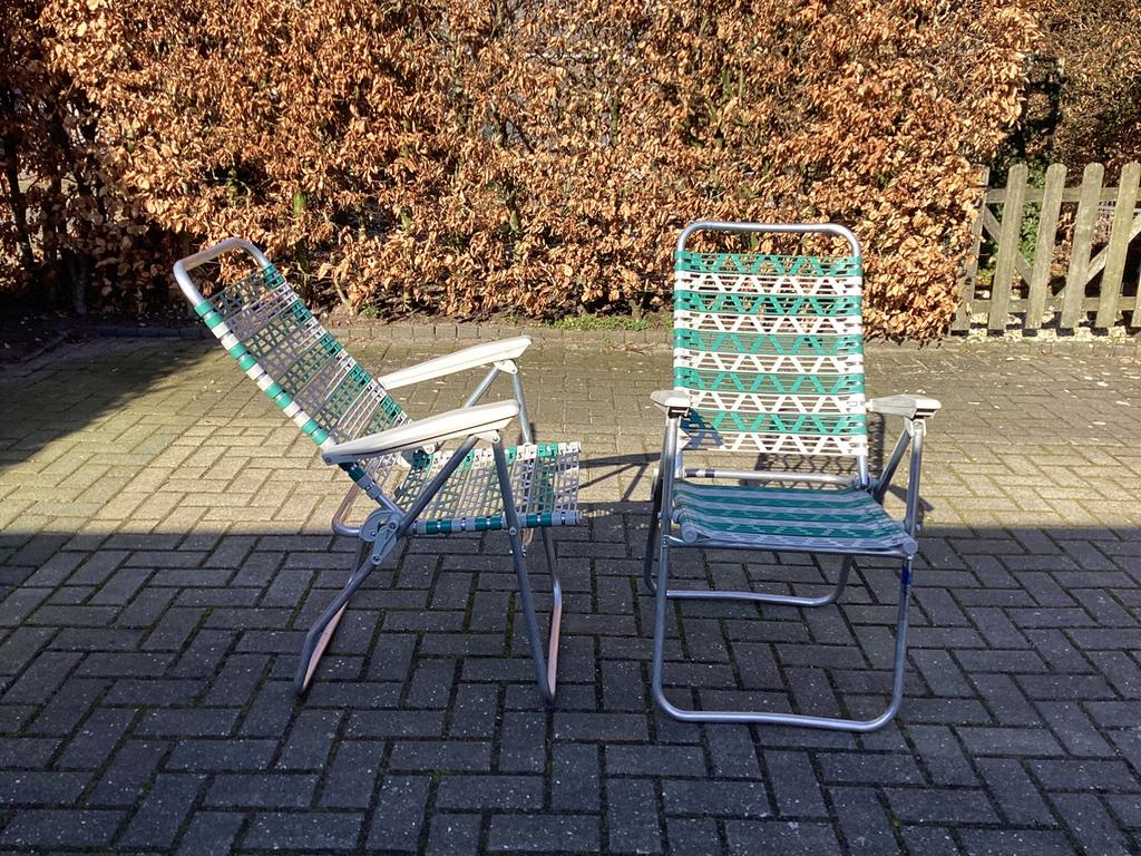 Tuinstoel dukdalf 2 stuks, Caravans en Kamperen, Ophalen of Verzenden, Gebruikt, Campingstoel