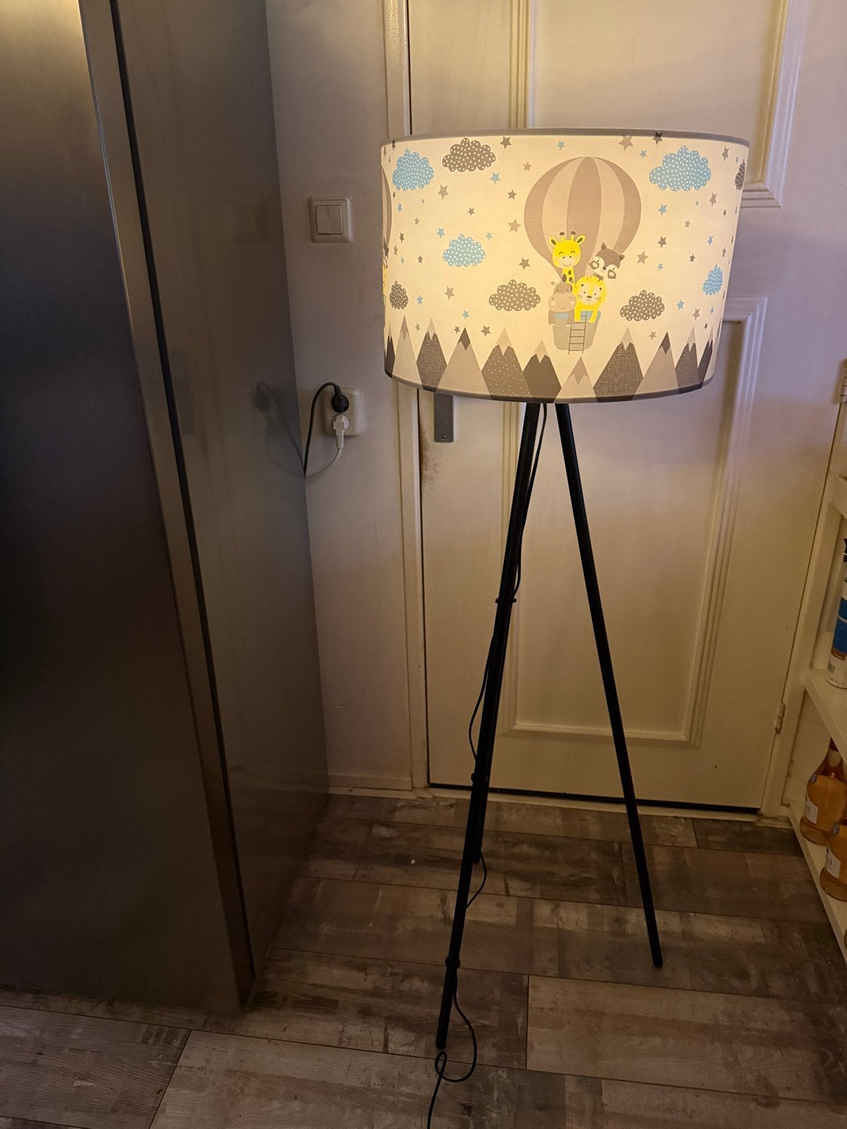 Leuke Kinderlamp met Dierenprint - Staande Lamp, 100 tot 150 cm, Nieuw, Metaal, E27 (groot)