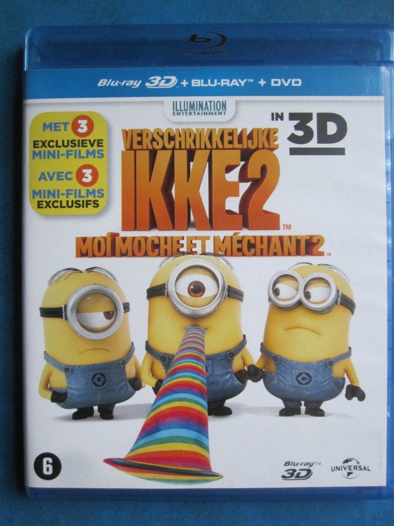 Verschrikkelijke Ikke 2 (2013) 2x Blu-Ray 1x DVD, Boxset, Nederlands, Film, Ophalen of Verzenden