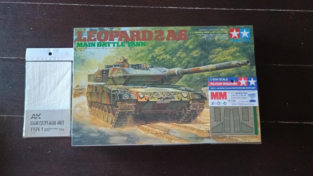 Tamiya Leopard 2a6 met barracuda net en PE turret basket, Tank, 1:32 tot 1:50, Nieuw, Ophalen of Verzenden