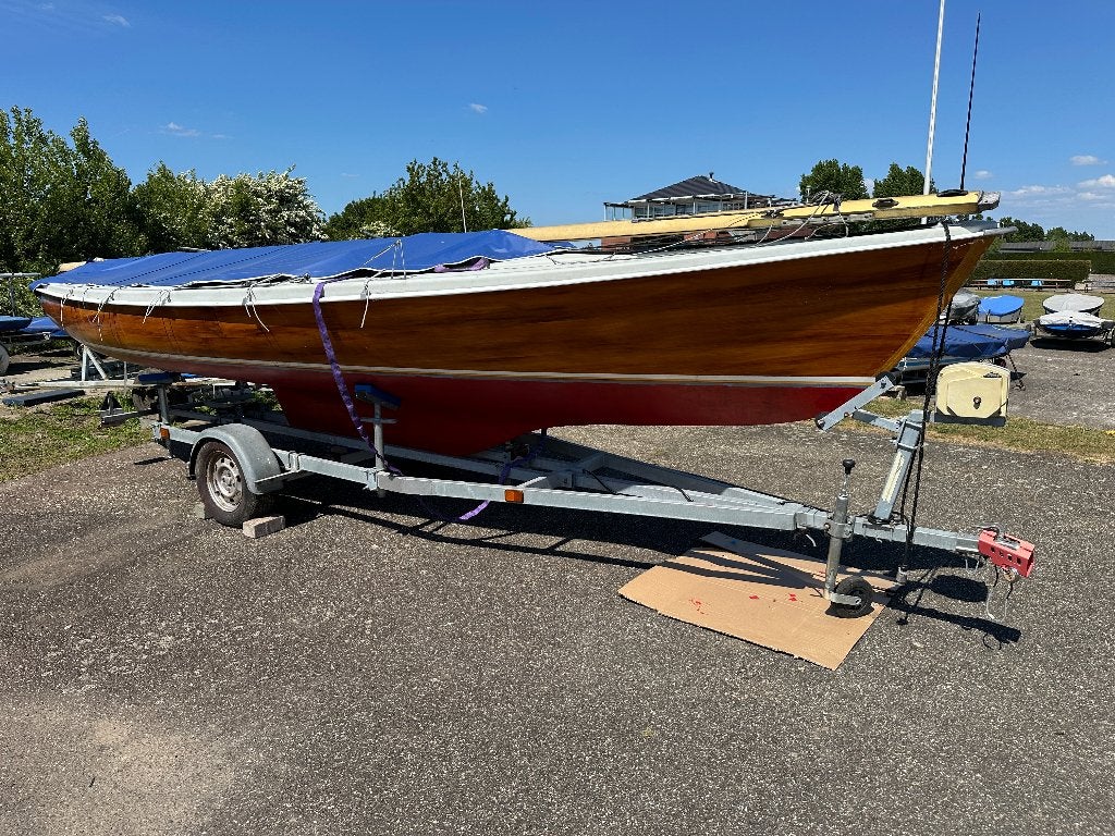 Zeilboot randmeer inclusief trailer, Watersport en Boten, Ophalen, Gebruikt, Genua of Fok, Minder dan 15 m²