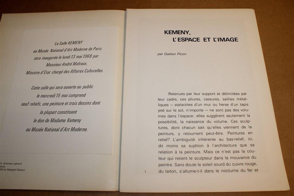 Kunstuitgave Derrière Le Miroir. Kemeny. Zeldzaam. 1968., Ophalen of Verzenden, Gelezen