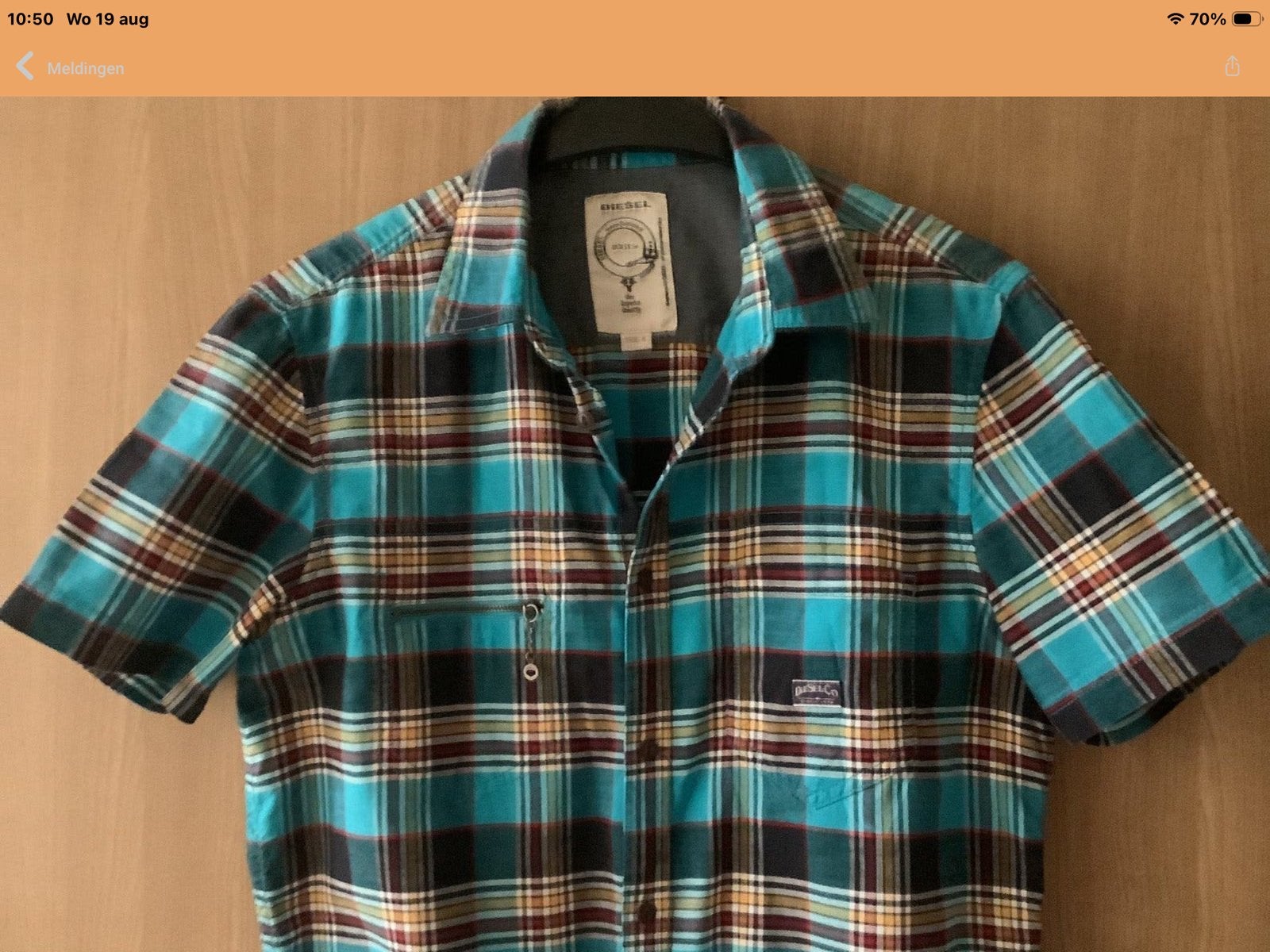 Nieuw Diesel geruit overhemd - Maat L, Ophalen of Verzenden, Nieuw, Blauw, Halswijdte 41/42 (L)