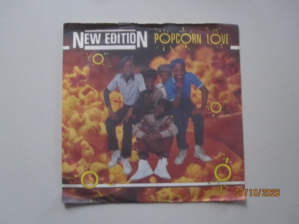 NEW EDITION - popcorn love - vinyl 7", Gebruikt, 7 inch, Ophalen of Verzenden, Overige typen
