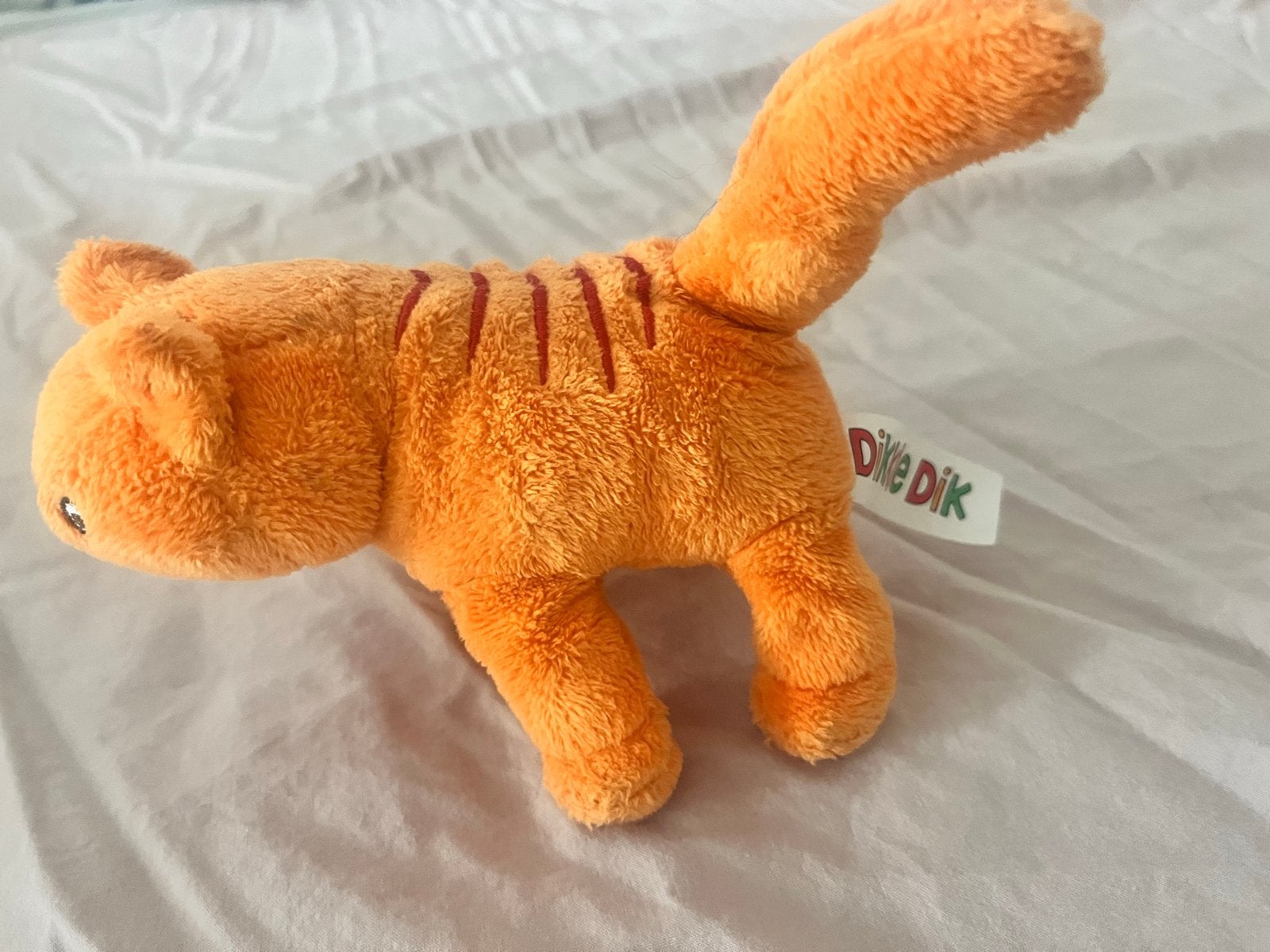 Dikkie Dik knuffel - Oranje kat, Oranje, Overige merken, Overige karakters, Ophalen of Verzenden