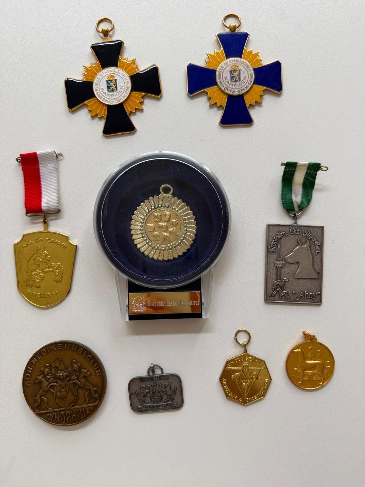 Verzameling van 10 Kynologische Medailles en Trofee, Verzamelen, Ophalen of Verzenden, Gebruikt