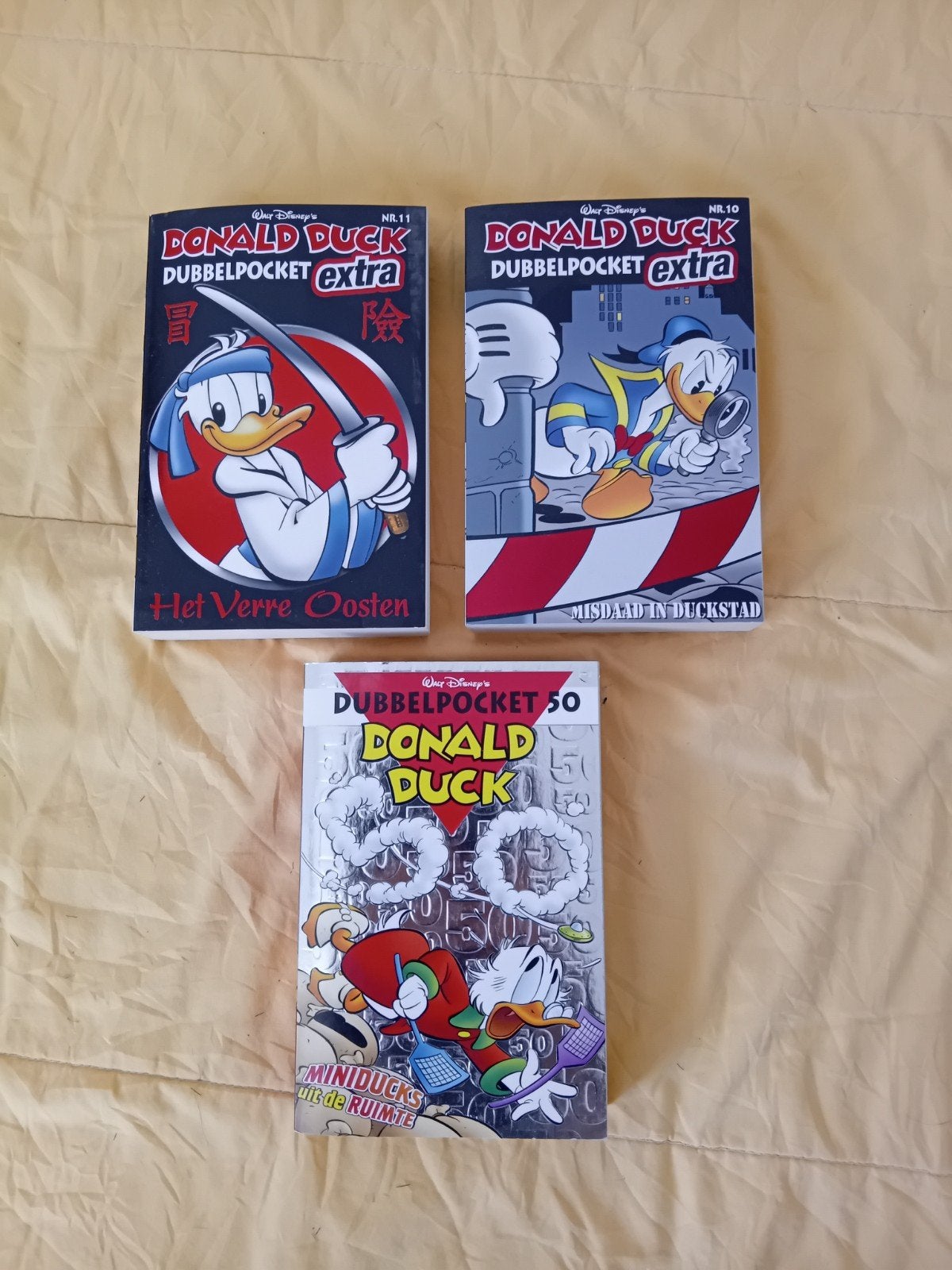 2x Donald Duck Dubbelpocket Extra en 1x Dubbelpocket 50, Meerdere stripboeken, Ophalen of Verzenden, Gelezen