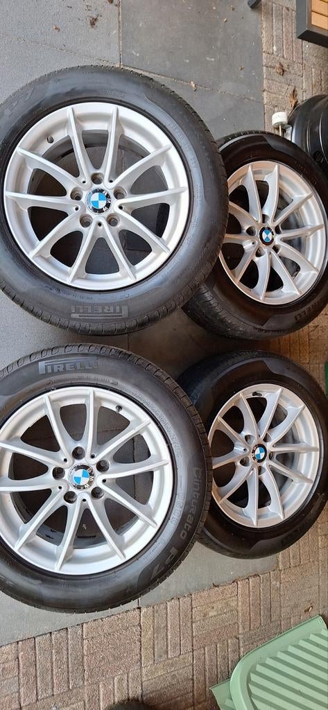 BMW velgen met Pirelli zomerbanden - 17 inch, Ophalen, Gebruikt, Banden en Velgen, 17 inch