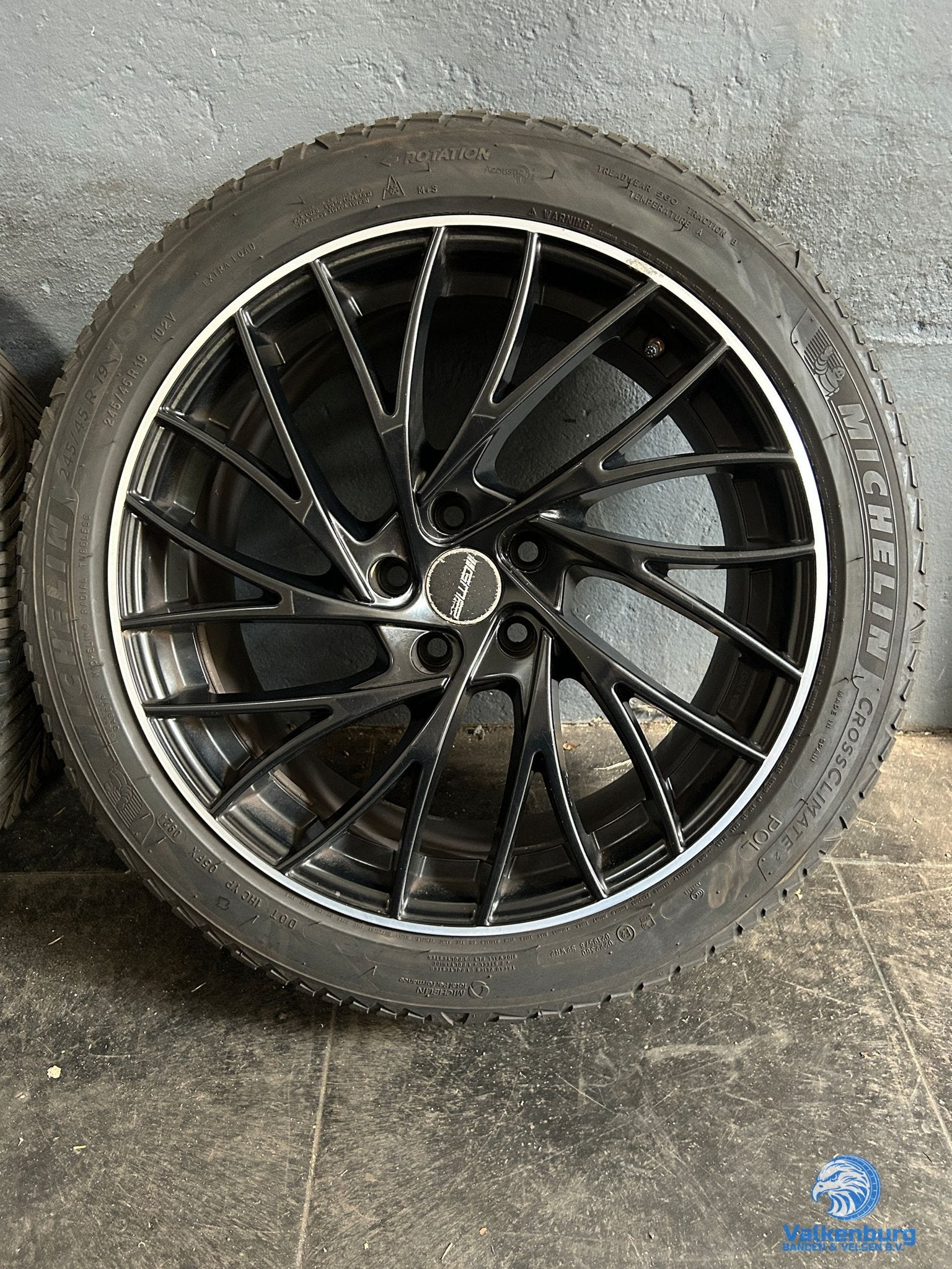 6-7mm! Mercedes Vito V-klasse W447 19 inch zwarte GMP velgen, 19 inch, -, -, Banden en Velgen