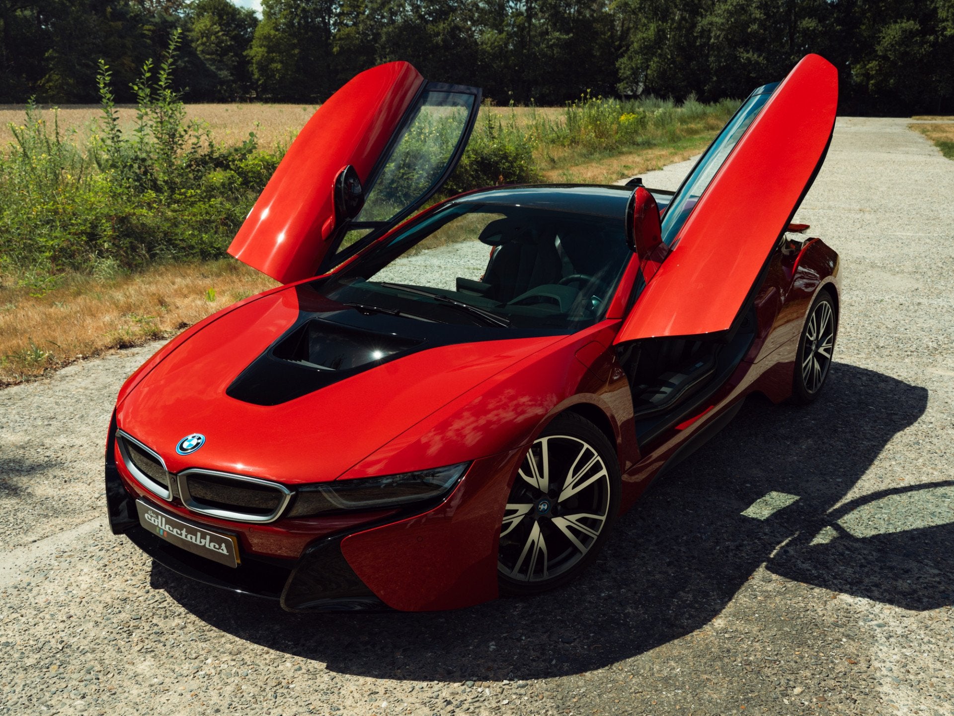 BMW i8 Protonic Red Edition (bj 2016, automaat), Auto's, BMW, Automaat, Gebruikt, 48 km/l, 4 stoelen