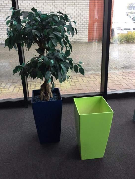 Vaas of pot, lechuza 57x30 lime groen nieuw uit showroom, Huis en Inrichting, Woonaccessoires | Vazen, Ophalen, Kunststof, Nieuw