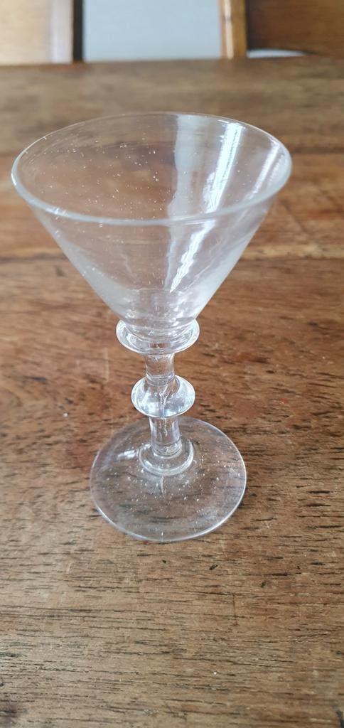Antiek parapluglas borrelglas op voet luchtbelletjes, Antiek en Kunst, Ophalen of Verzenden