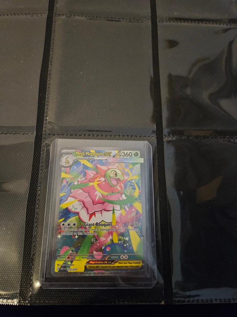 Pokemon Mega Meganium ex 272/217 Ascended Heroes, Hobby en Vrije tijd, Verzamelkaartspellen | Pokémon, Ophalen of Verzenden, Zo goed als nieuw