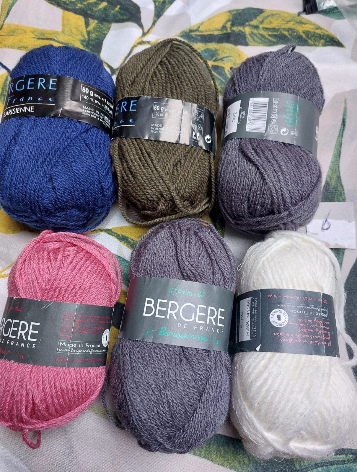 6 bollen wol, verschillende kleuren (Bergere), Ophalen of Verzenden, Nieuw, Breien of Haken, Wol of Garen