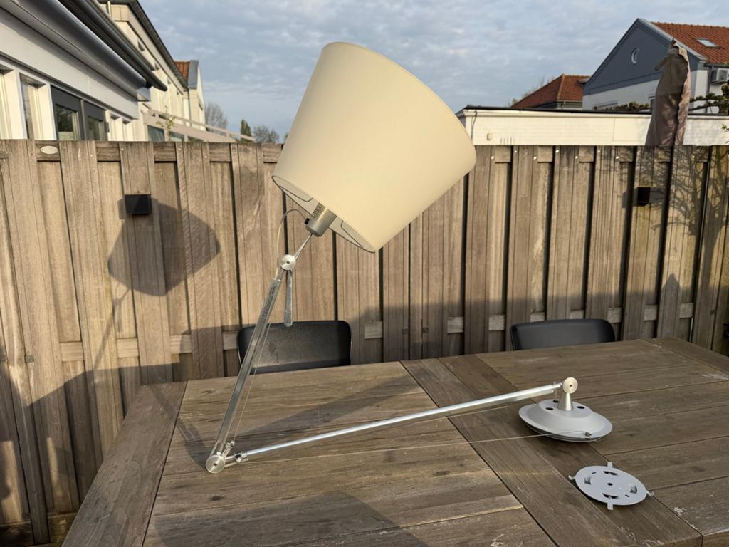 Artemide Tolomeo plafond lamp - Zilver/Crème, Huis en Inrichting, Ophalen, Gebruikt