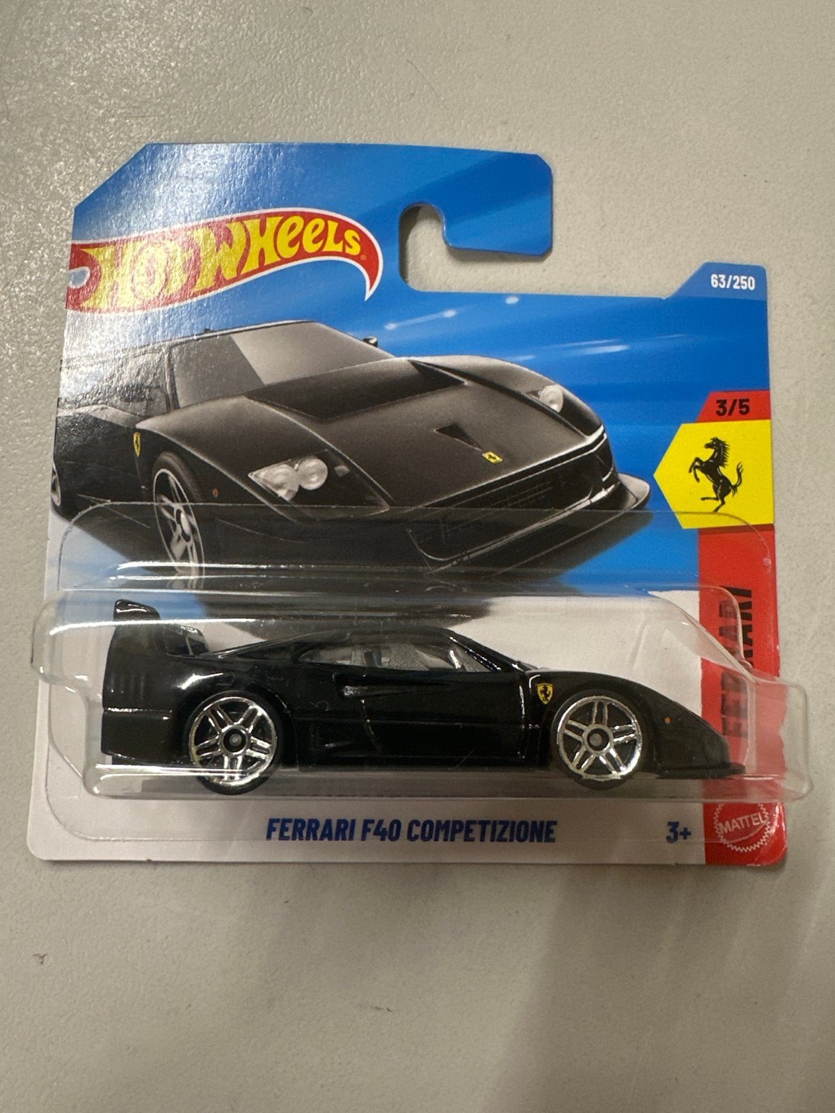 Hot Wheels Ferrari F40 Competizione Zwart, Ophalen of Verzenden, Nieuw, Auto, Overige merken
