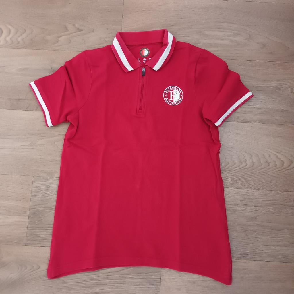 Feyenoord polo maat 158 - Rood met wit, Gebruikt, Ophalen of Verzenden, Shirt of Longsleeve, Feyenoord