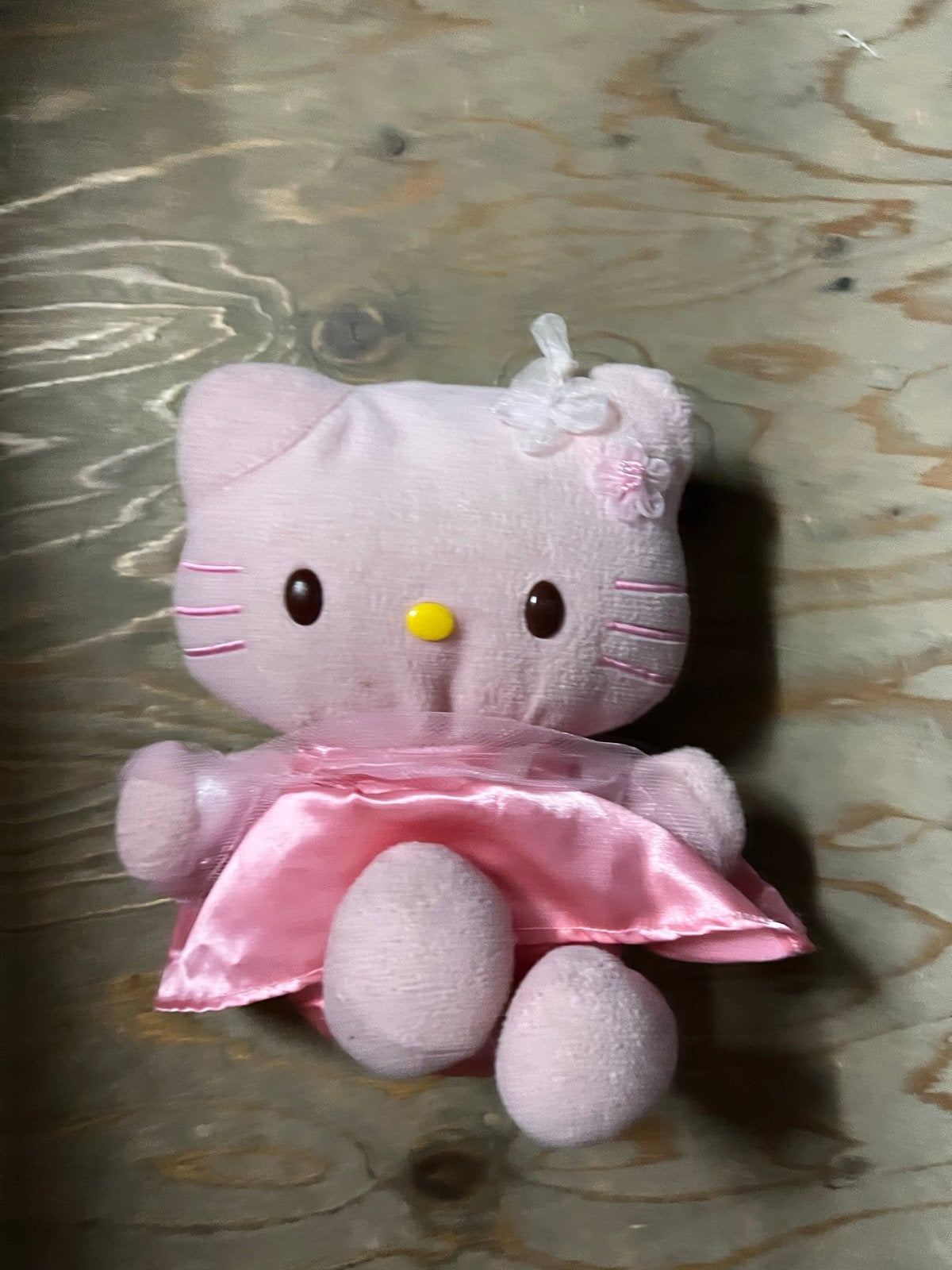 Hello Kitty knuffel in roze jurkje, Ophalen, Gebruikt, Overige merken, Overige typen